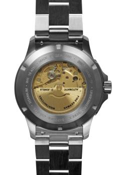 Preview: Bauhaus Aviation Herrenuhr Automatik mit Day Date und Metallband